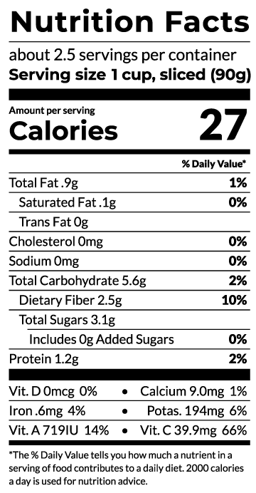 nutrition information